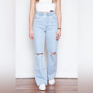 NWT ROLLA'S Heidi Organic Holiday Blue Flare & Wide Leg Jeans (30)